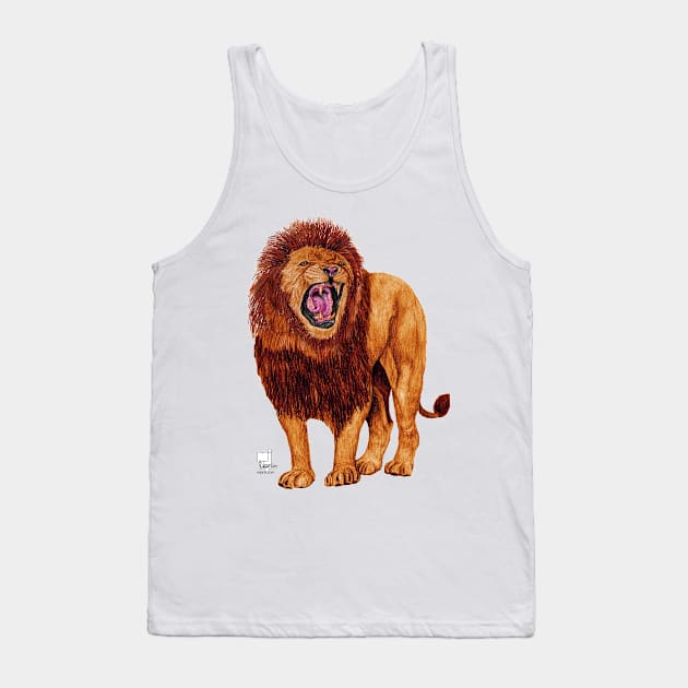 lion 3 Tank Top by mjartscom